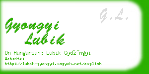 gyongyi lubik business card